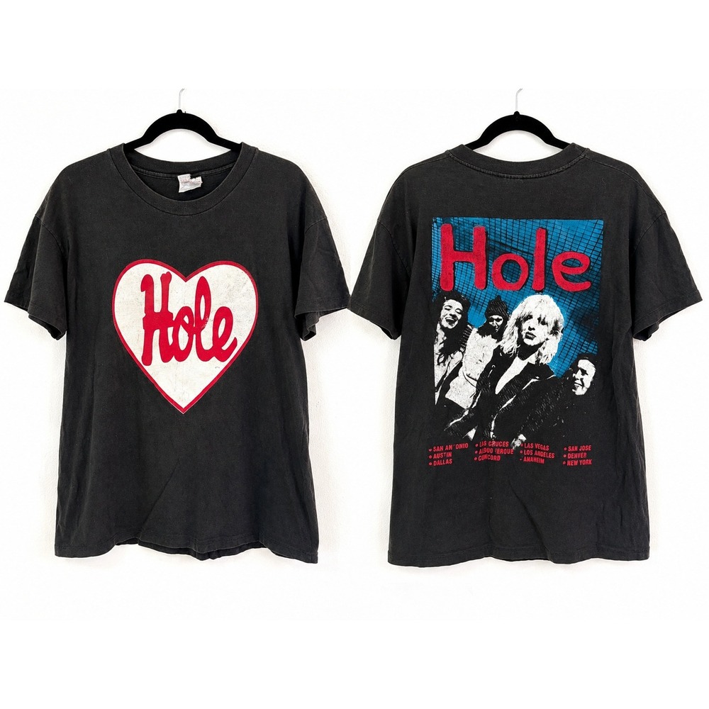 1990s Hole Band Shirt Vintage Original Single Stitch Courtney Love Nirvana S/M